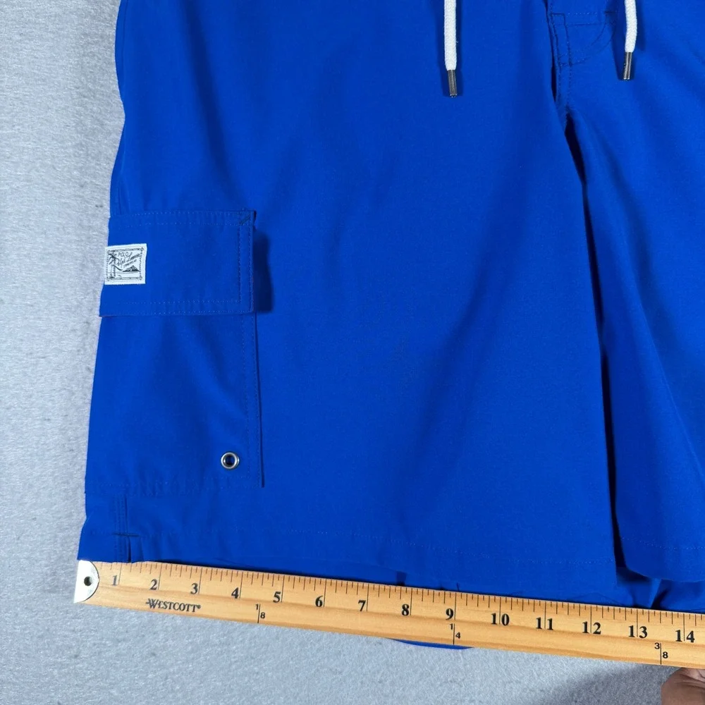 Polo Ralph Lauren Mens Royal Blue Cargo‎ Swim Trunks XL 34 Waist 8 Inseam 12828